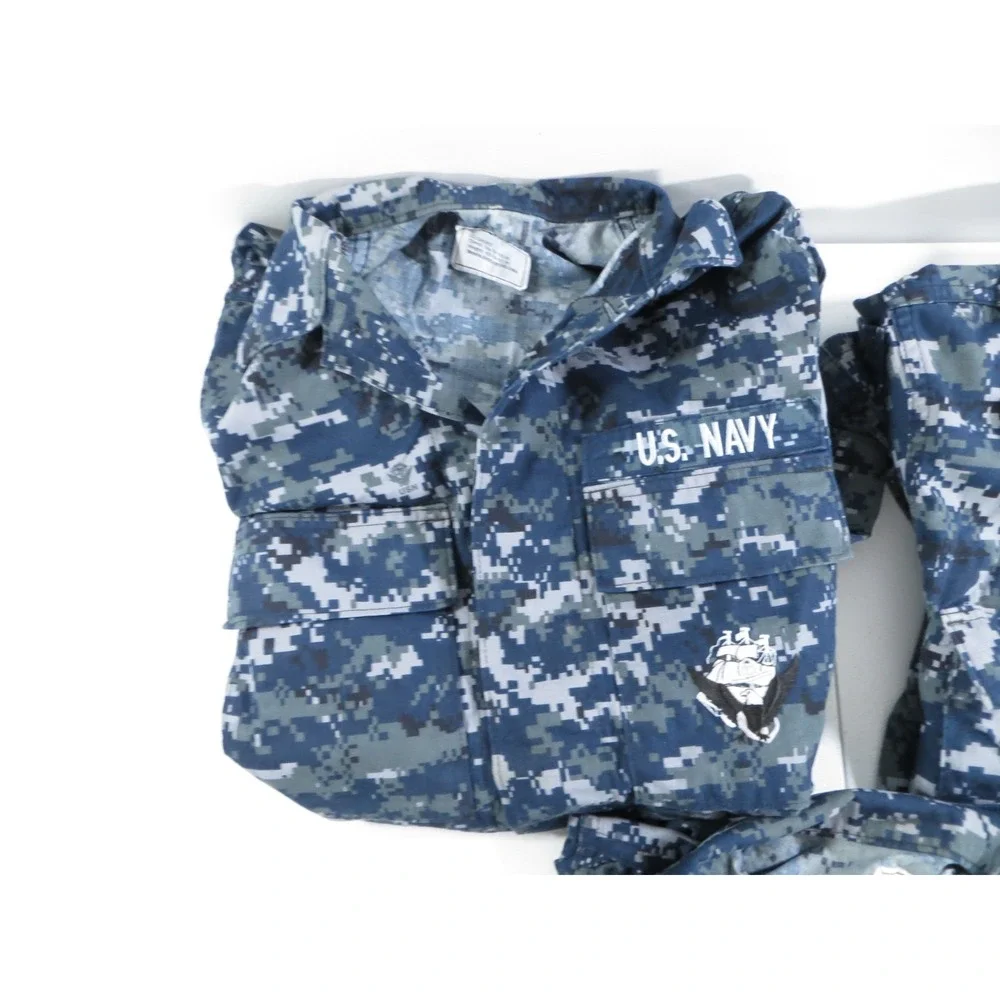 US‎ Navy Working Blouse NWU Uniform Top Size 32 Short Blue Digital Camo Lot of 3